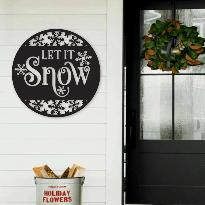 Let It Snow - Metal Wall Art