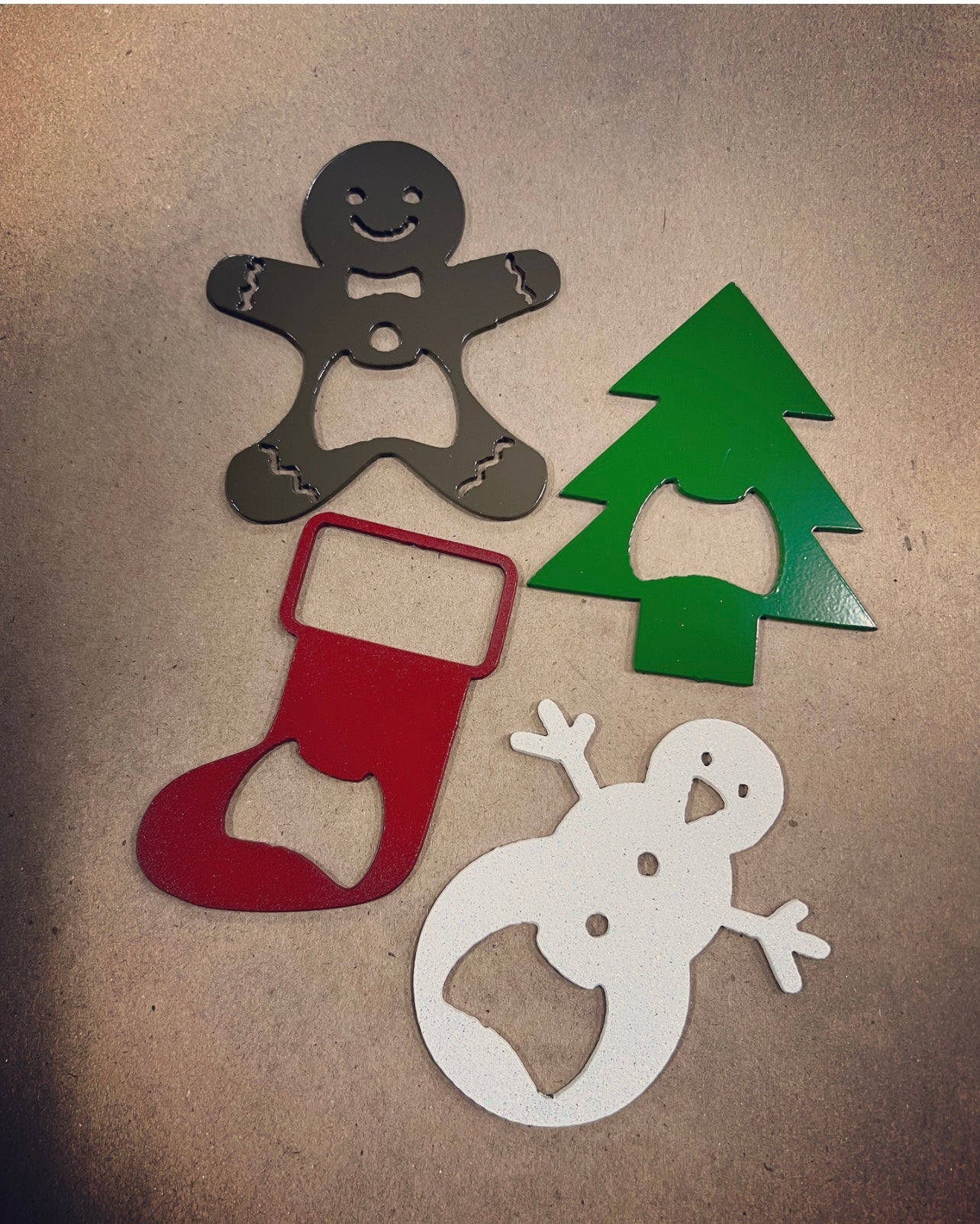 Christmas Bottle Openers Set - Metal Wall Art