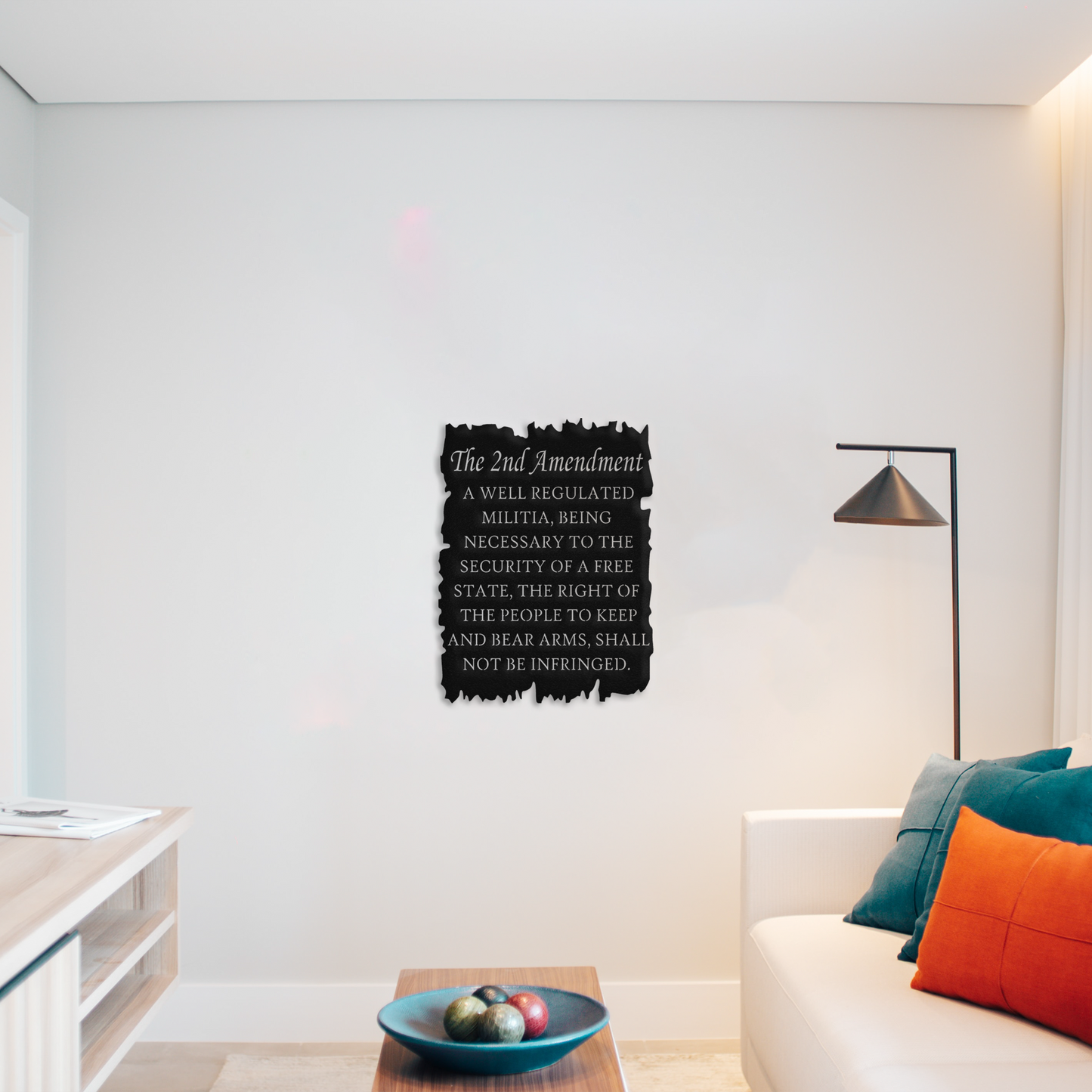 2nd Amendment - Metal Wall Art On A Wall - Badger Steel USA