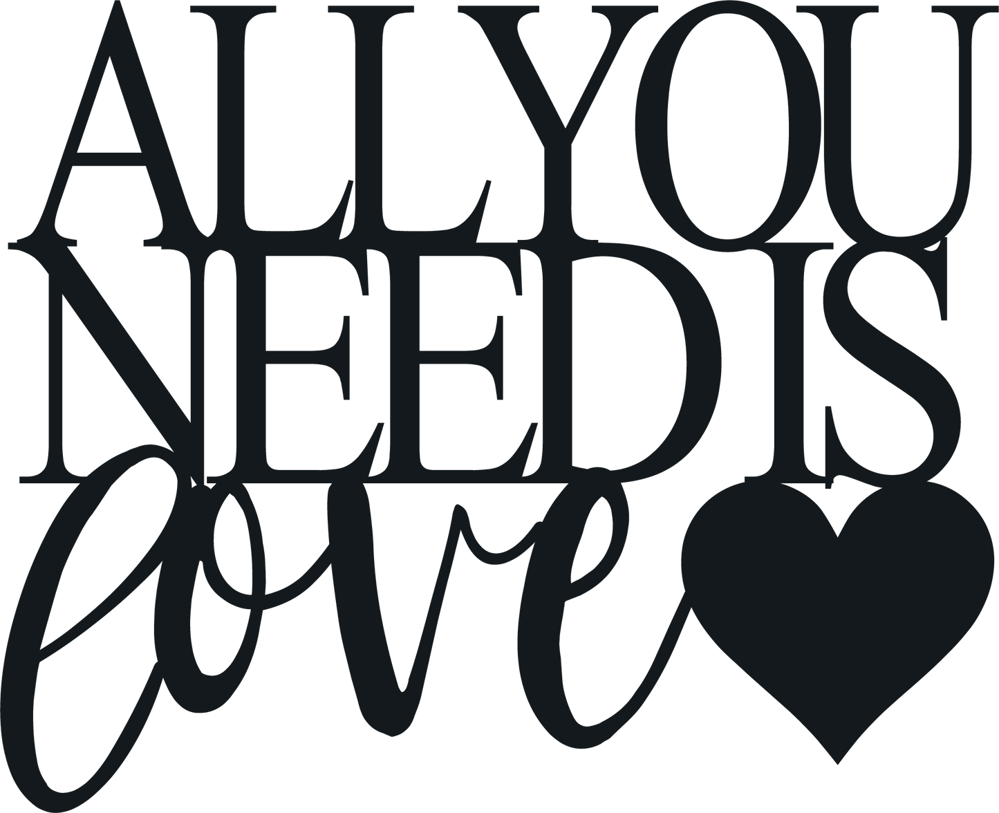 All You Need Is Love - Metal Wall Art - Badger Steel USA
