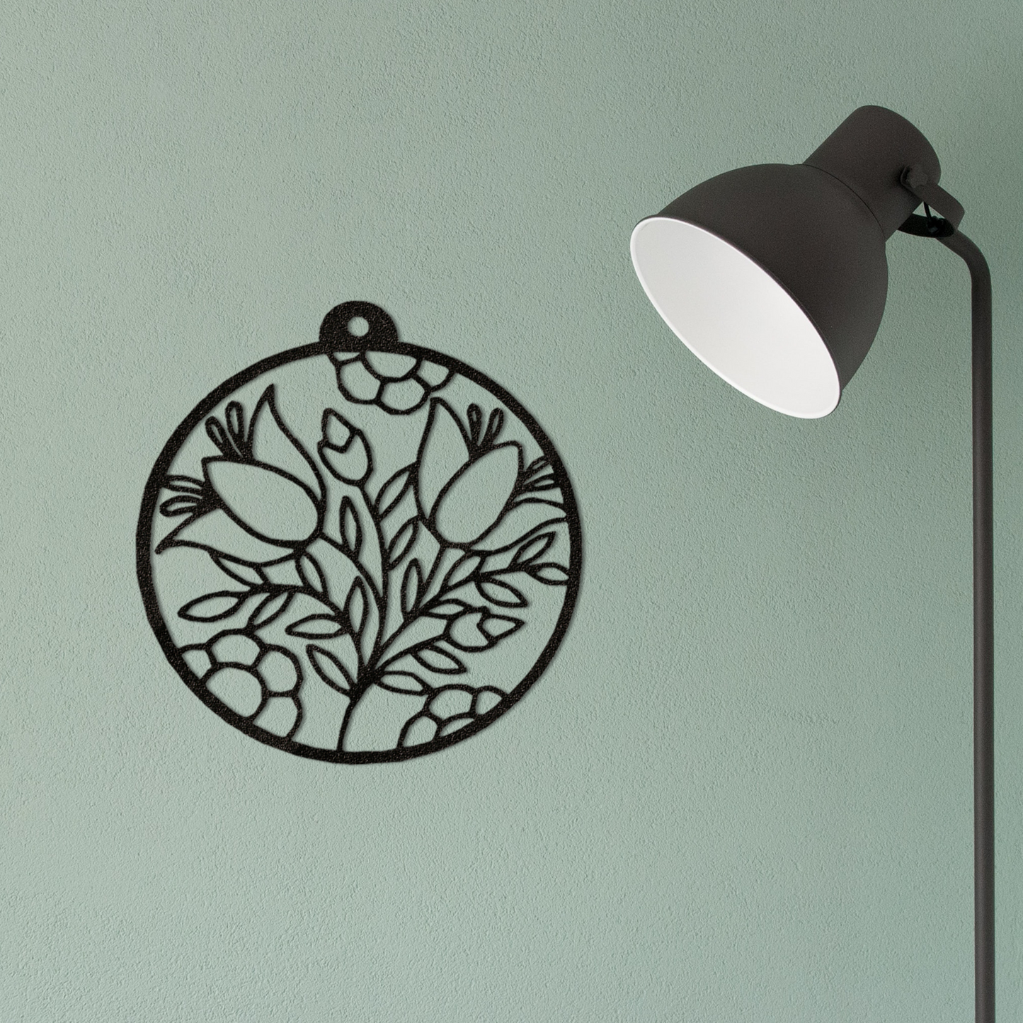 Round Flower Bouquet - Metal Wall Art