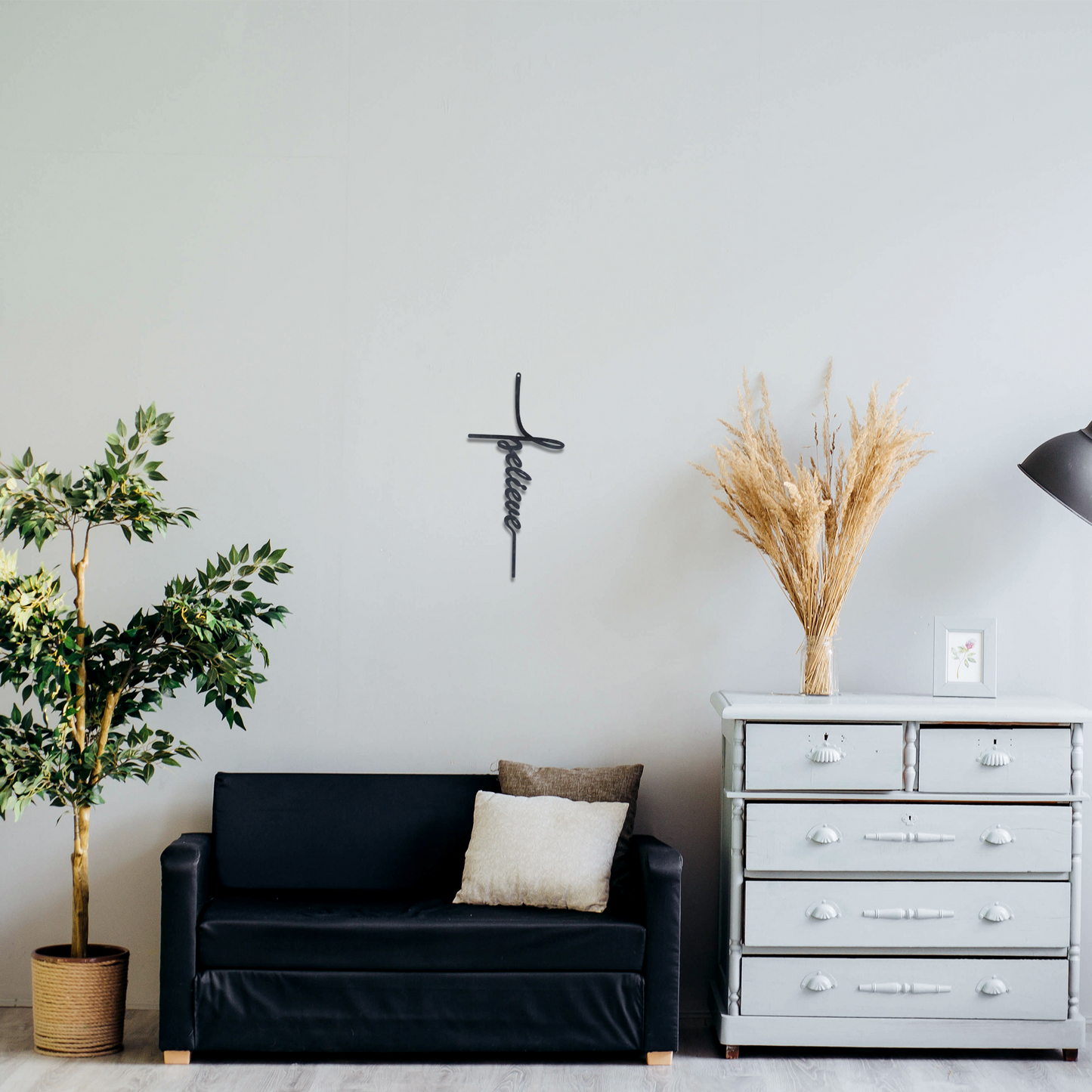 Believe Cross - Metal Wall Art