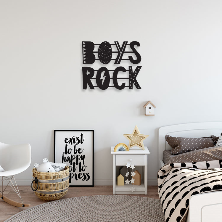 Boys Rock - Metal Wall Art