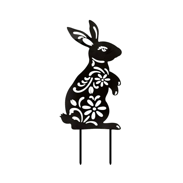 Bunny Garden Stake - Metal Wall Art