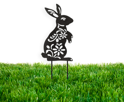 Bunny Garden Stake - Metal Wall Art