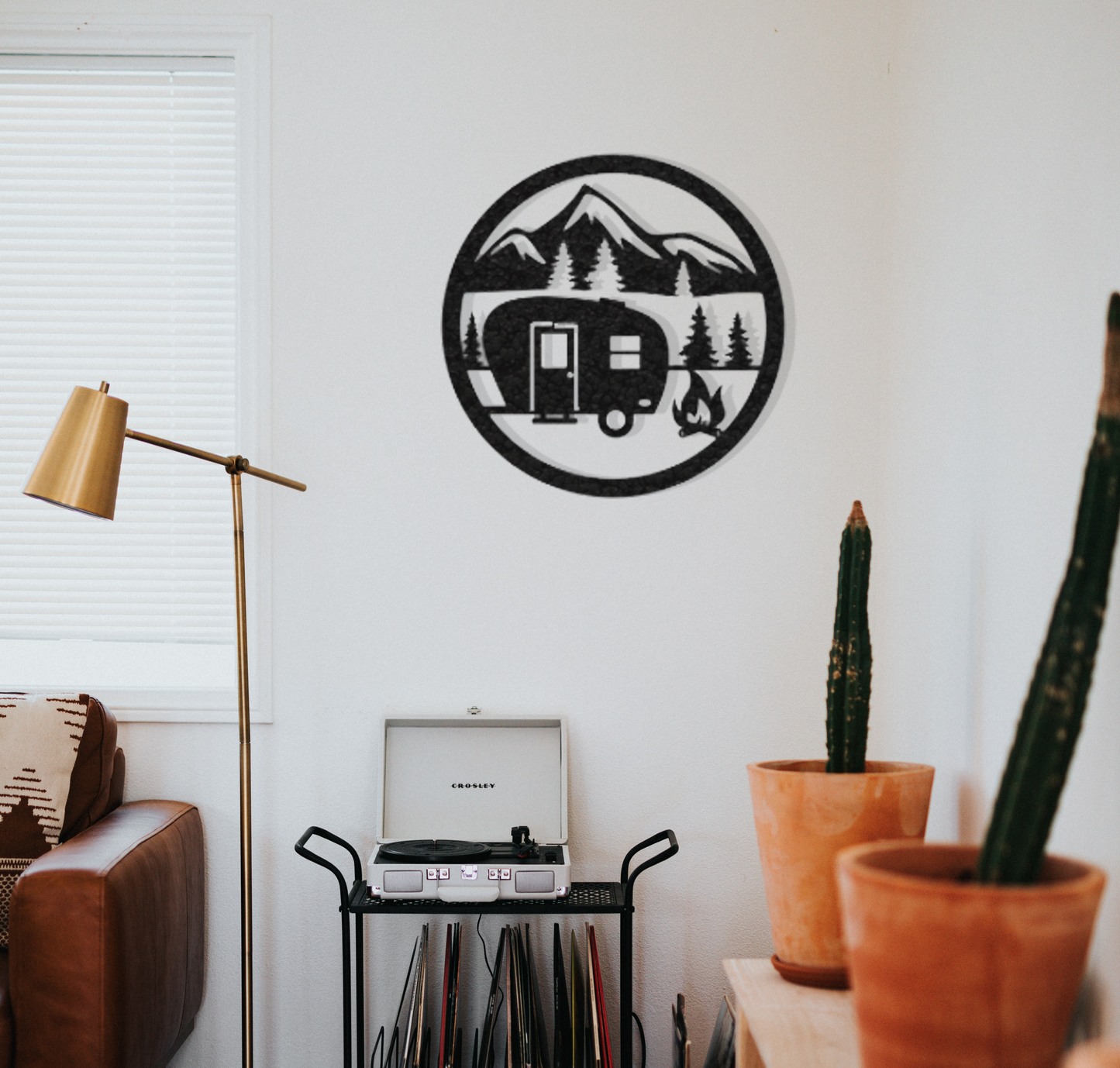 Camper Mountain - Metal Wall Art