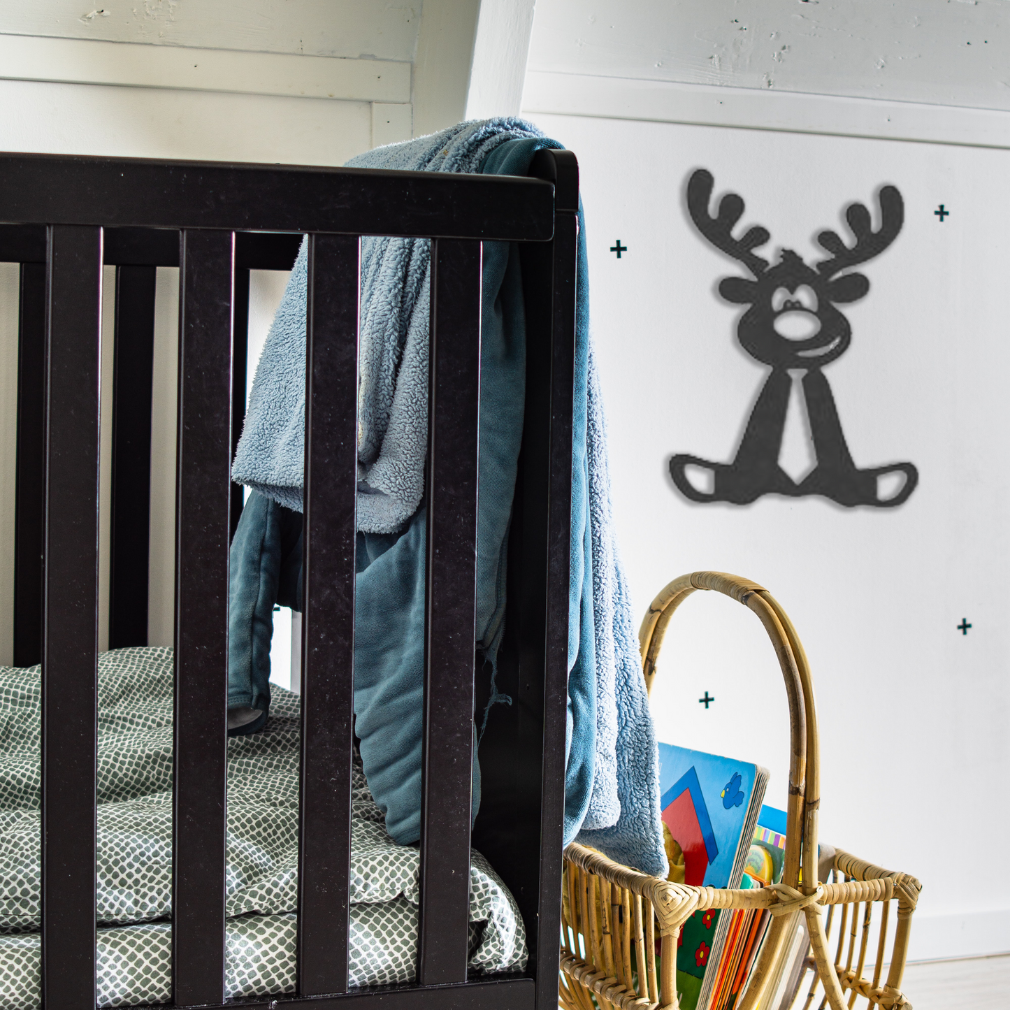 Cartoon Deer - Metal Wall Art