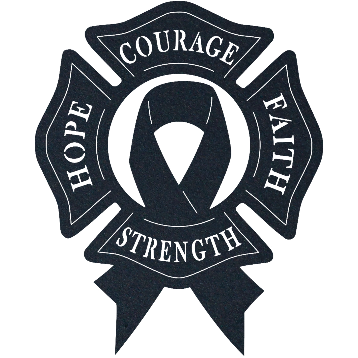 Faith Hope Strength Cancer Awareness - Metal Wall Art