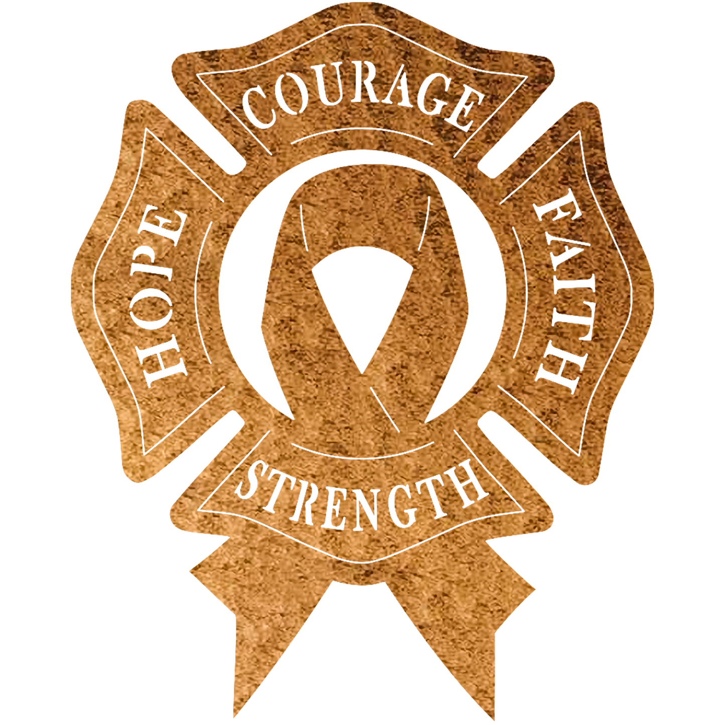 Faith Hope Strength Cancer Awareness - Metal Wall Art