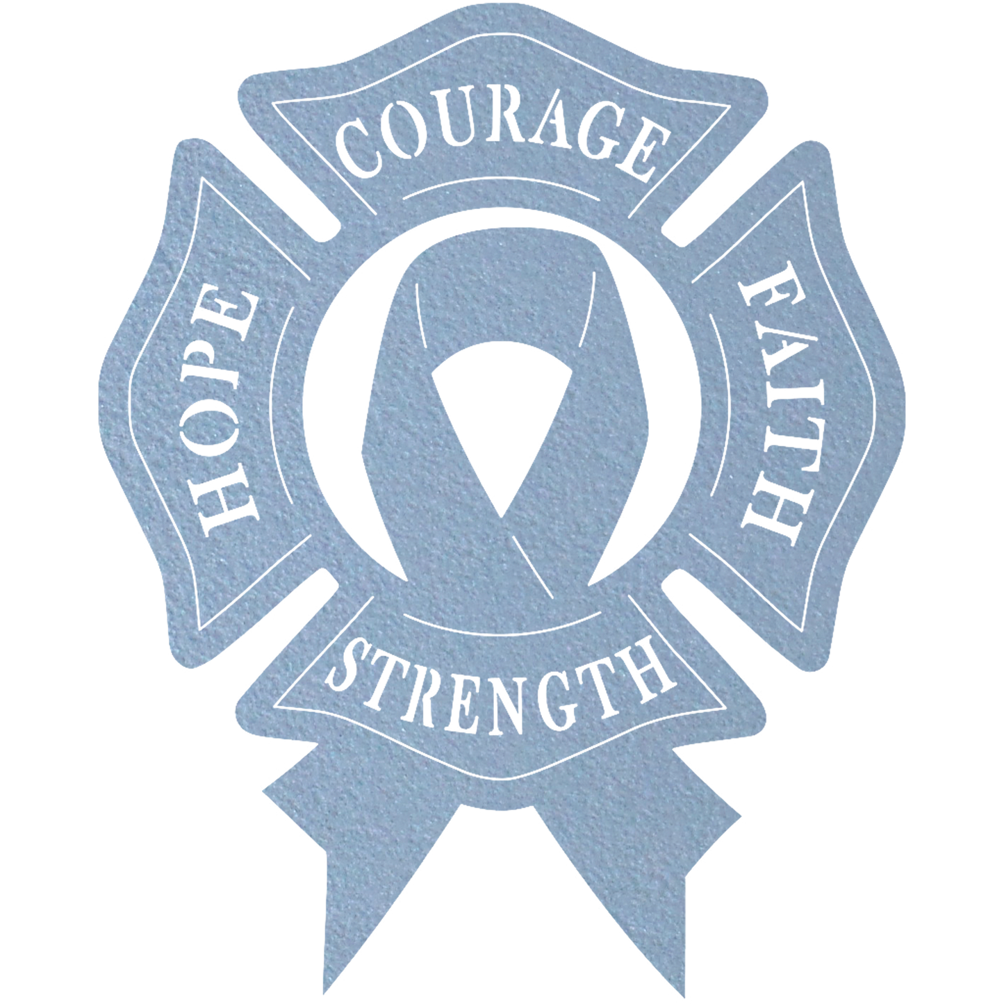 Faith Hope Strength Cancer Awareness - Metal Wall Art