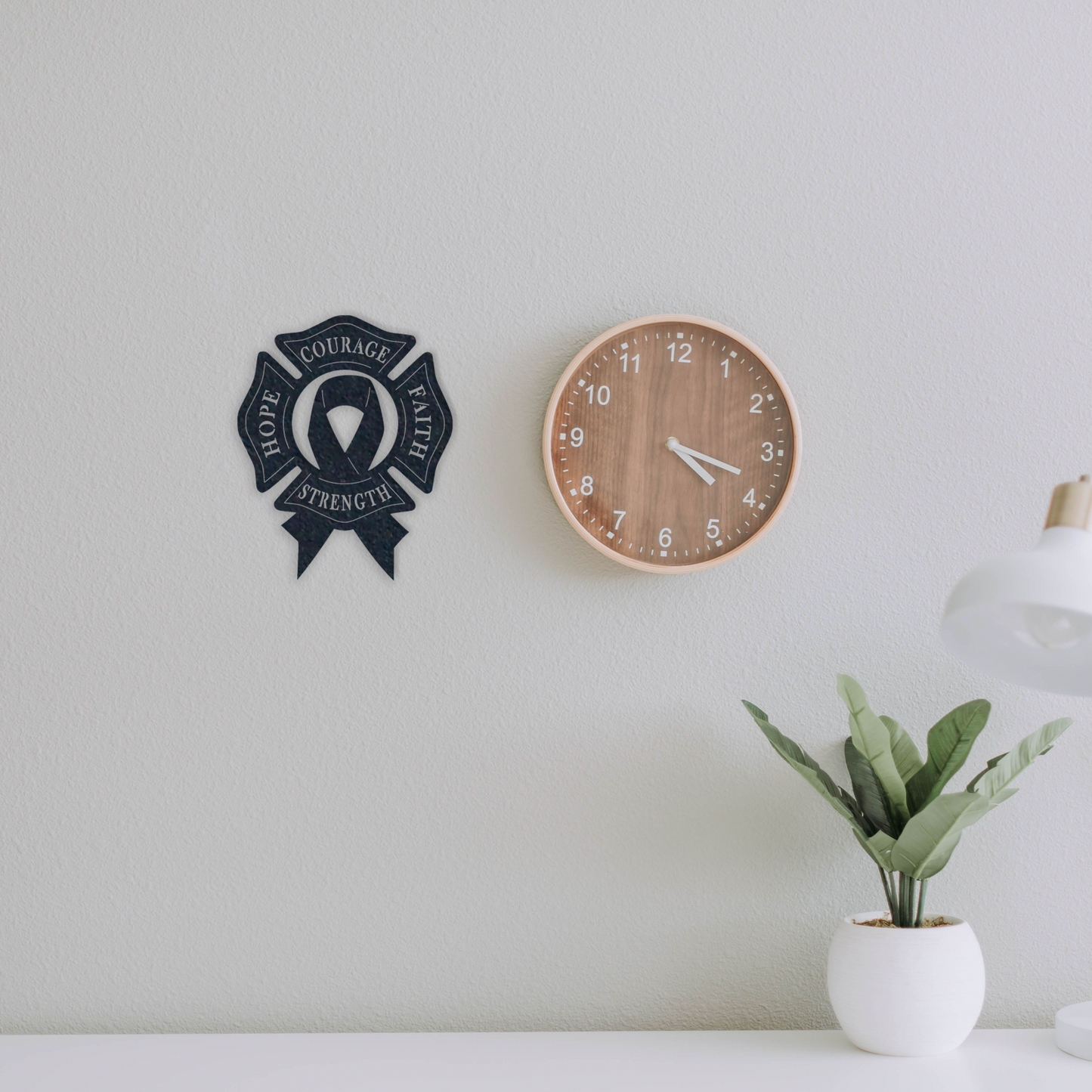 Faith Hope Strength Cancer Awareness - Metal Wall Art