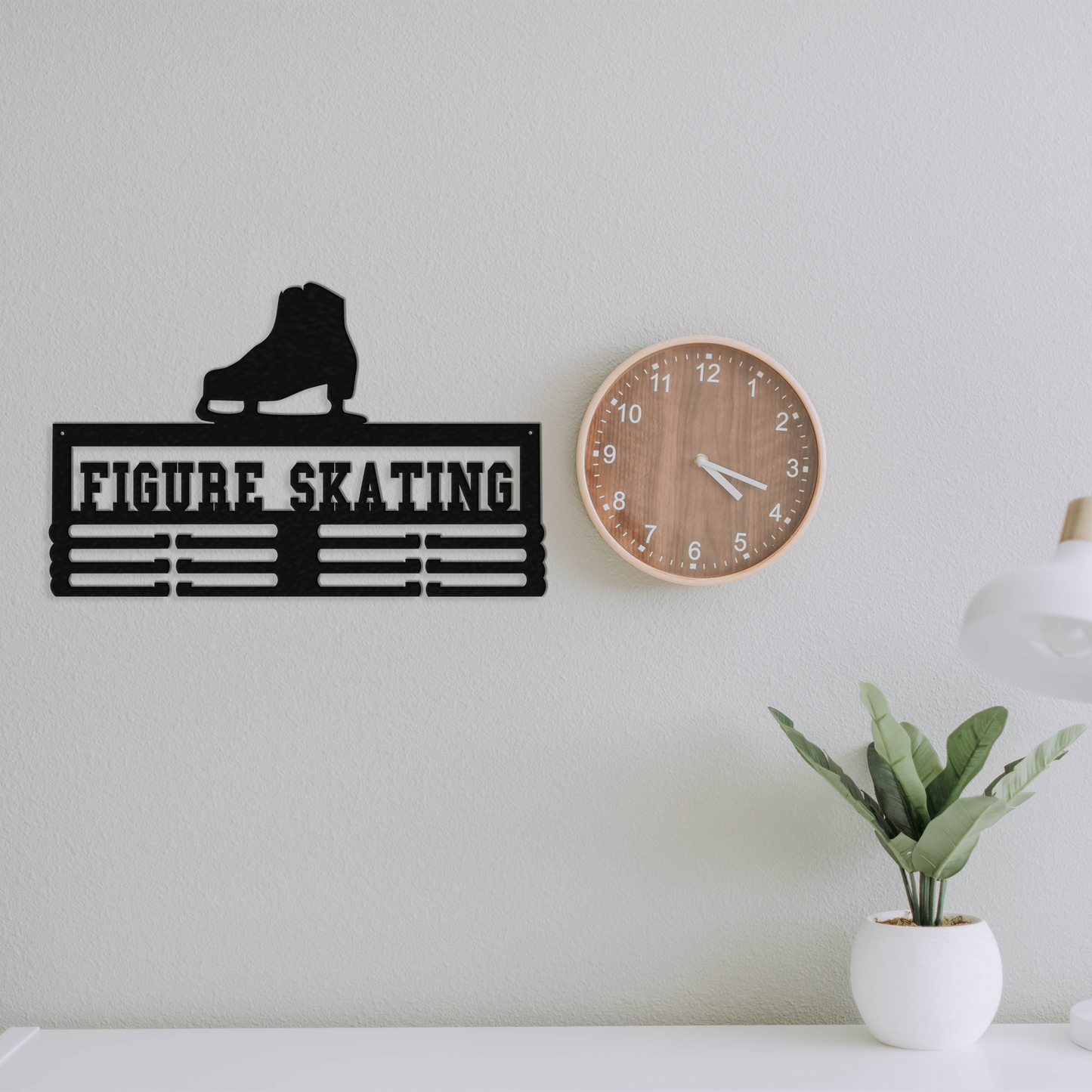Figure Skater Medal Holder - Metal Wall Art