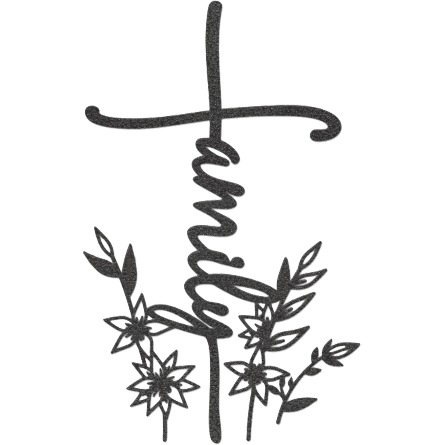 Family Flower Cross - Metal Wall Art