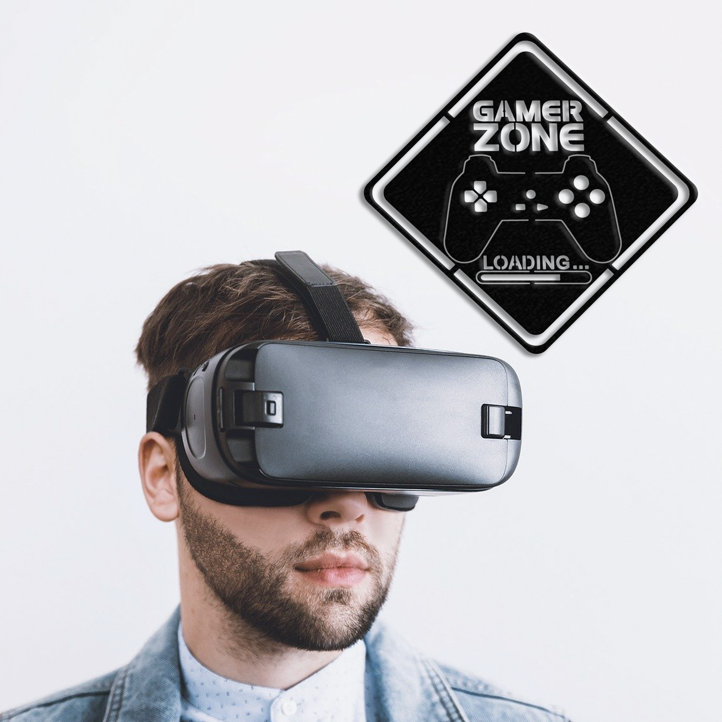 Gamer Zone - Metal Wall Art On Behind A VR Gamer Too - Badger Steel USA