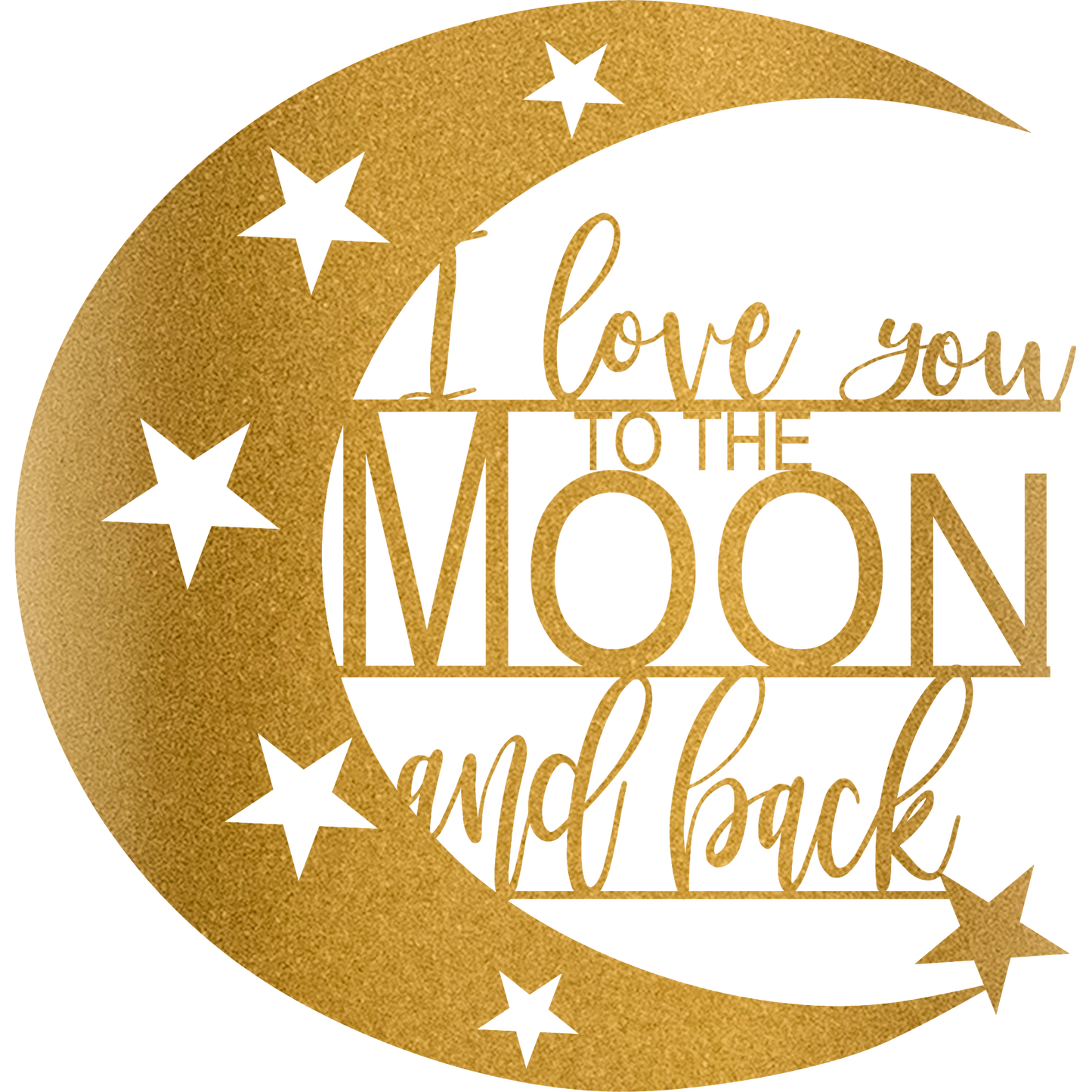 I Love You To The Moon And Back - Metal Wall Art