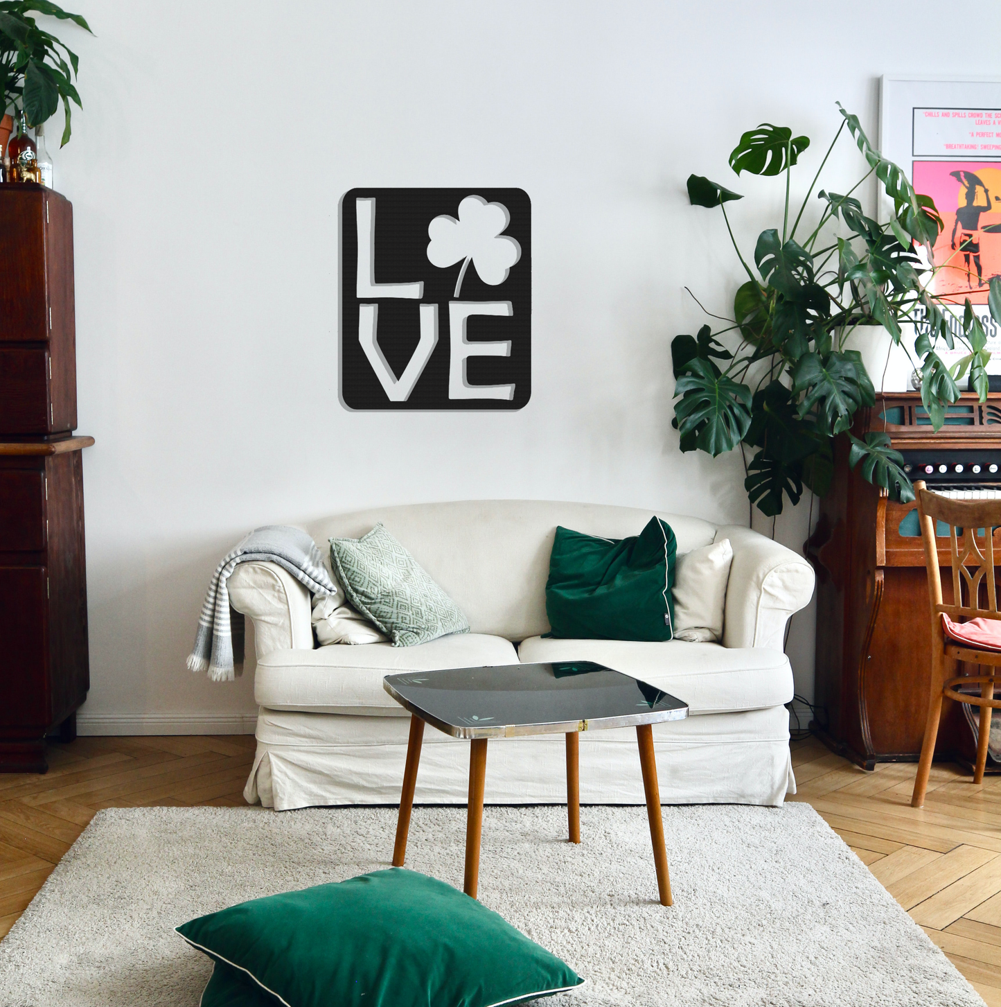 Love Clover - Metal Wall Art