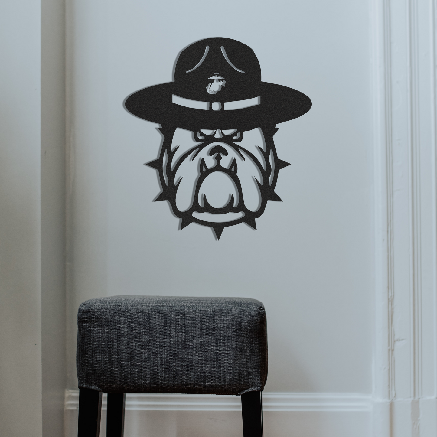 Military Bulldog - Metal Wall Art