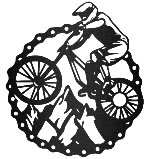 Mountain Biker - Metal Wall Art