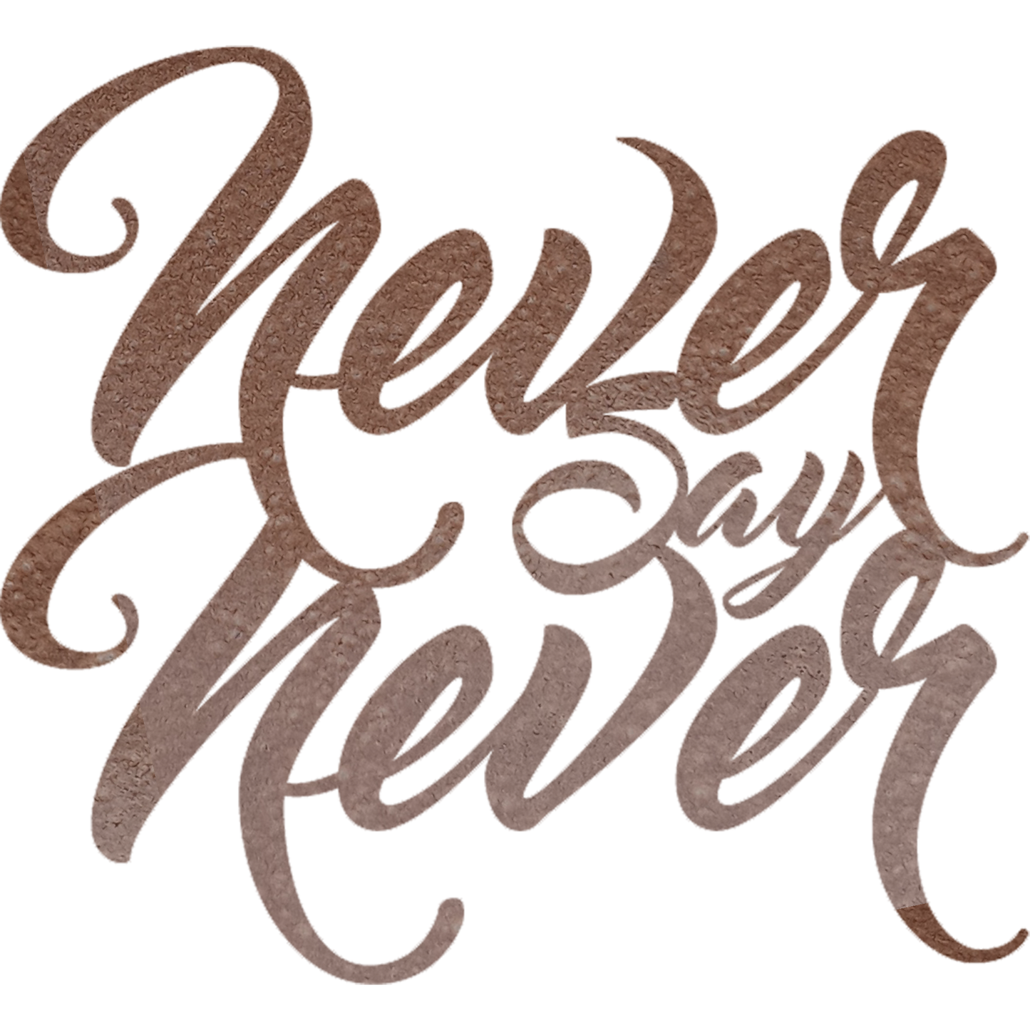 Never Say Never - Metal Wall Art