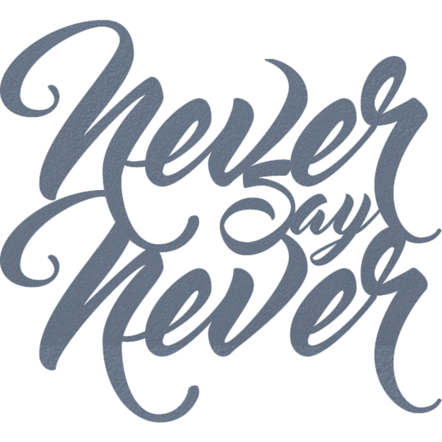 Never Say Never - Metal Wall Art