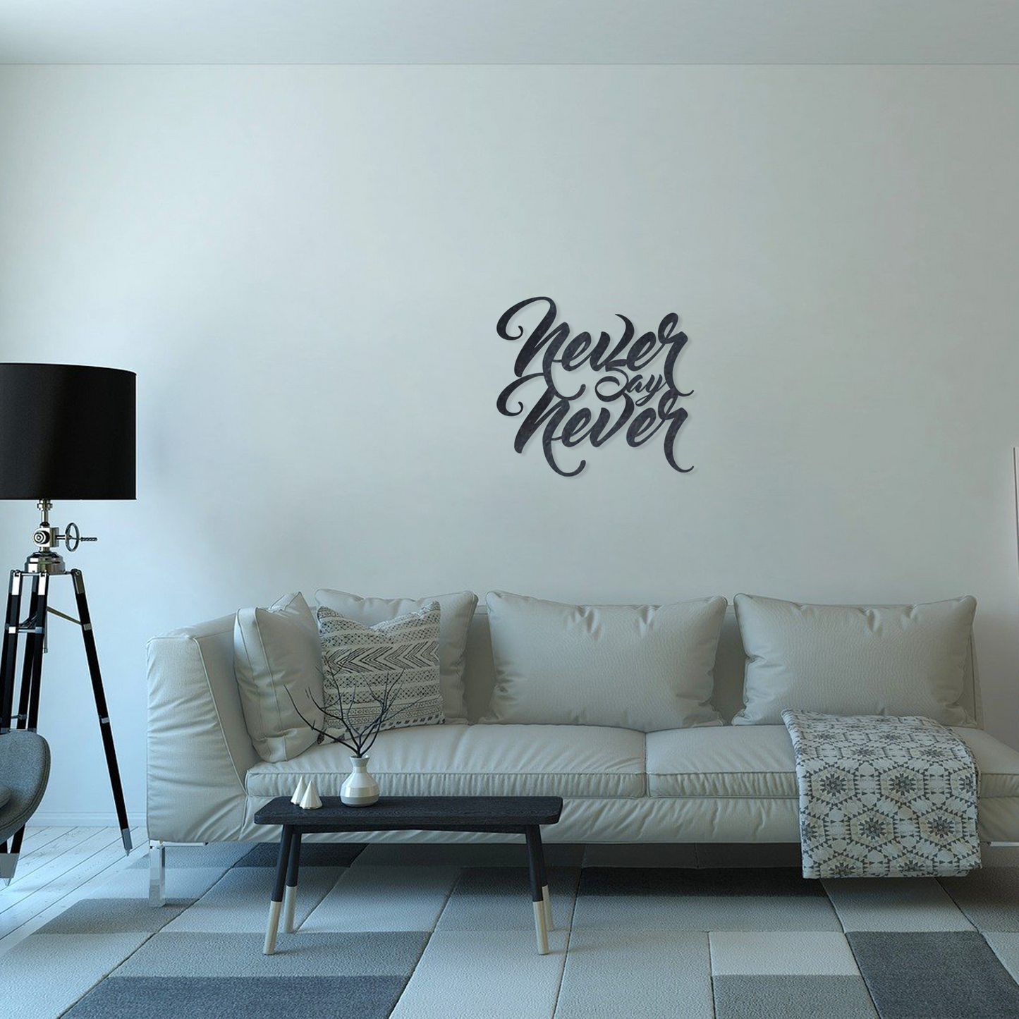 Never Say Never - Metal Wall Art