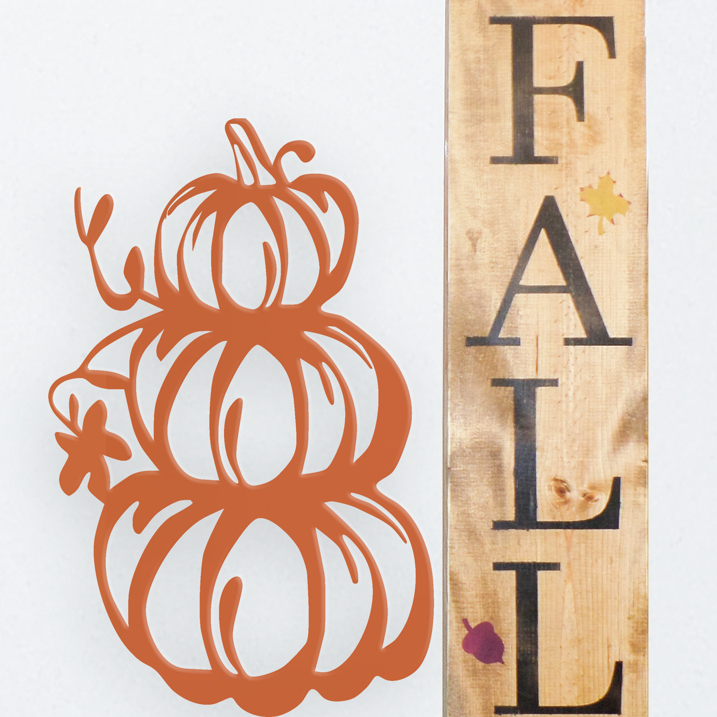 Pumpkin Stack - Metal Wall Art