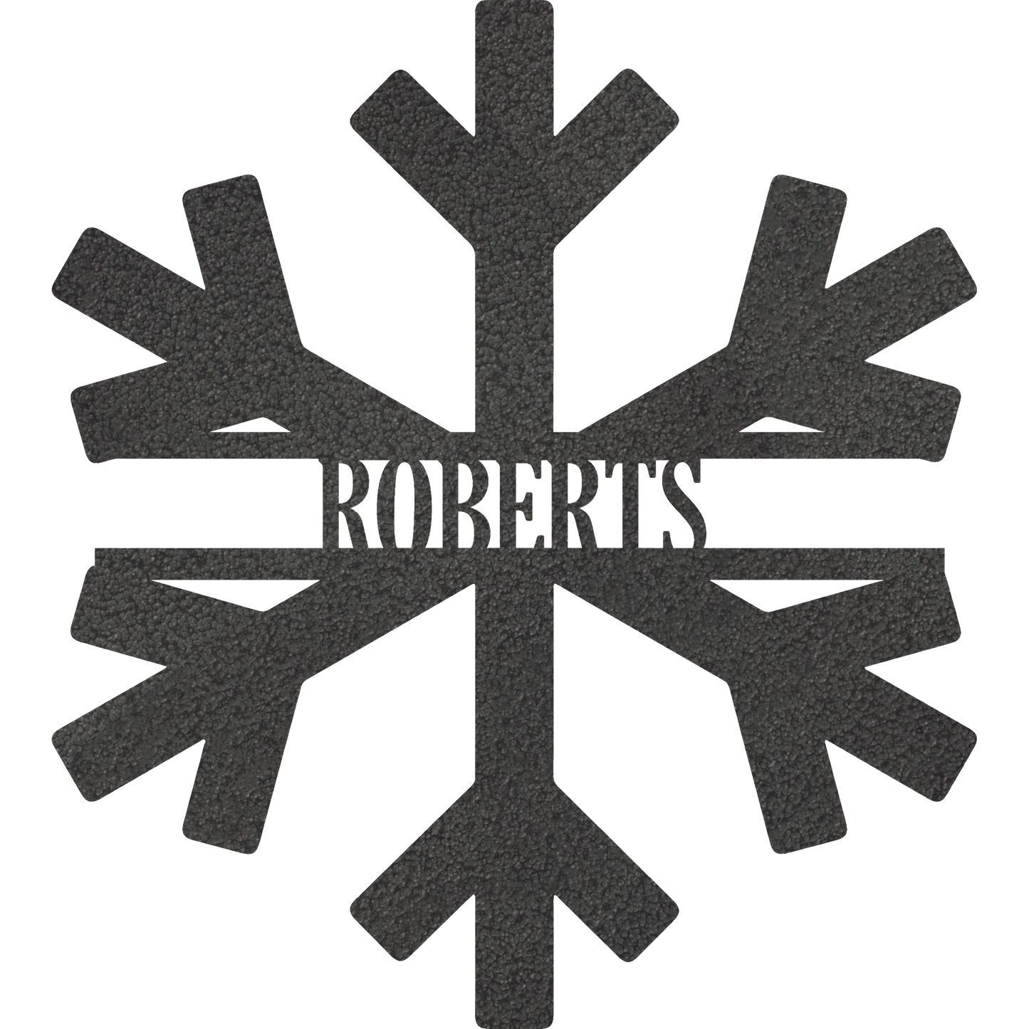 Snowflake Monogram - Metal Wall Art