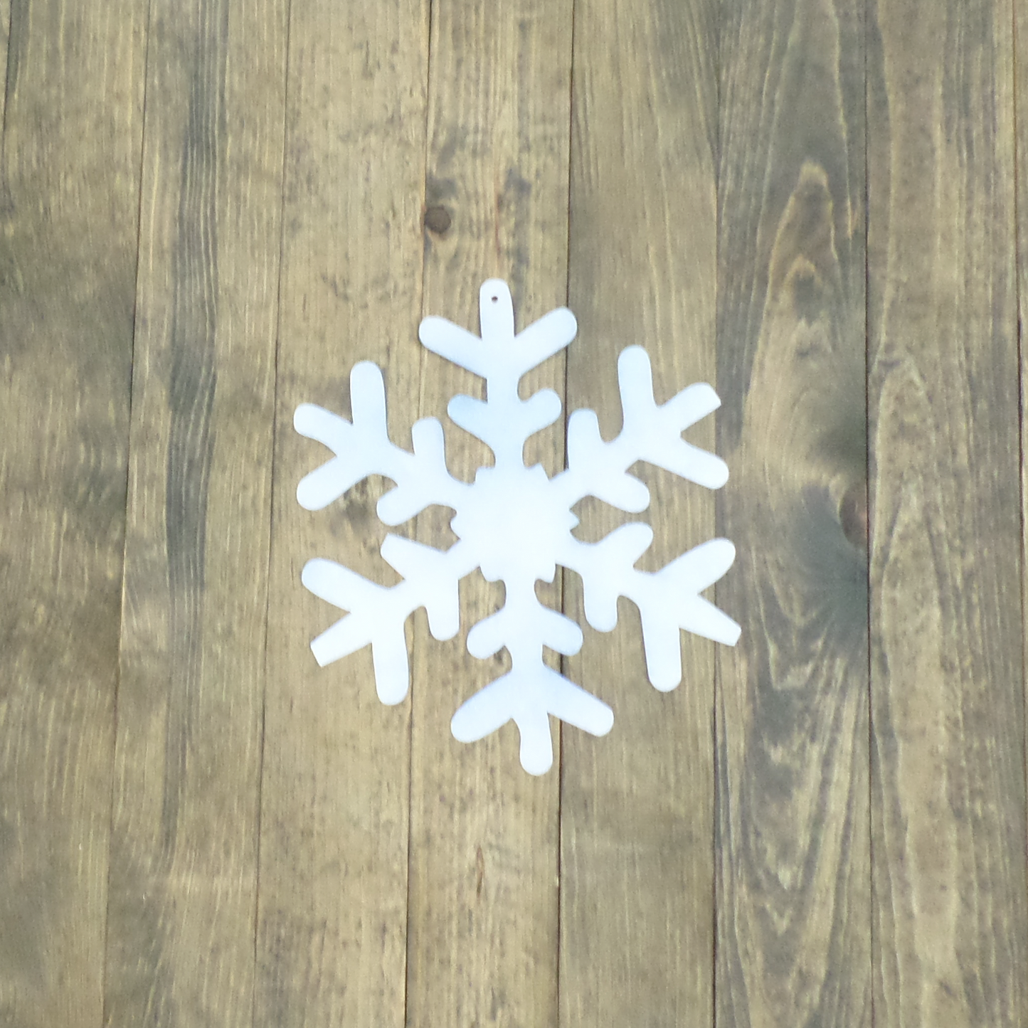 Snowflake Blue Glitter - Metal Wall Art On Wood - Badger Steel USA