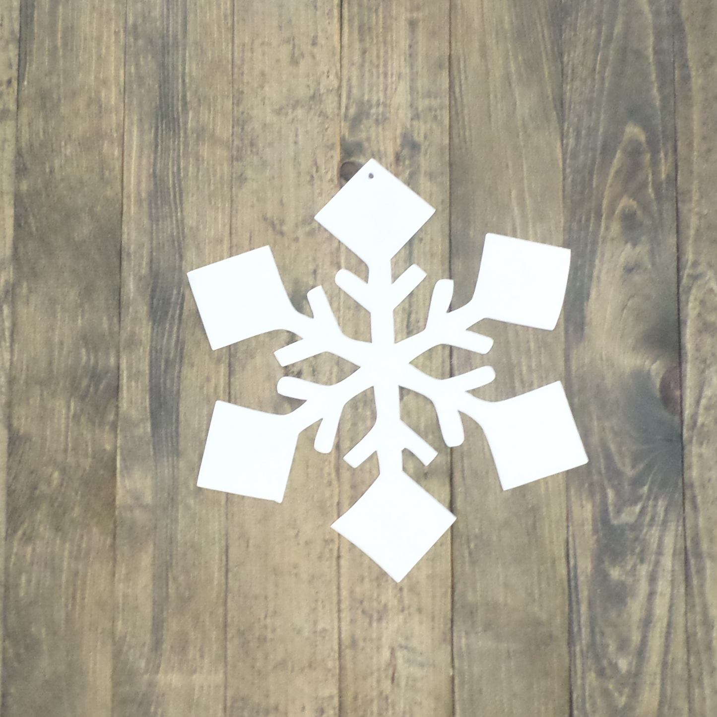 Snowflake Glitter - Metal Wall Art On Wood - Badger Steel USA