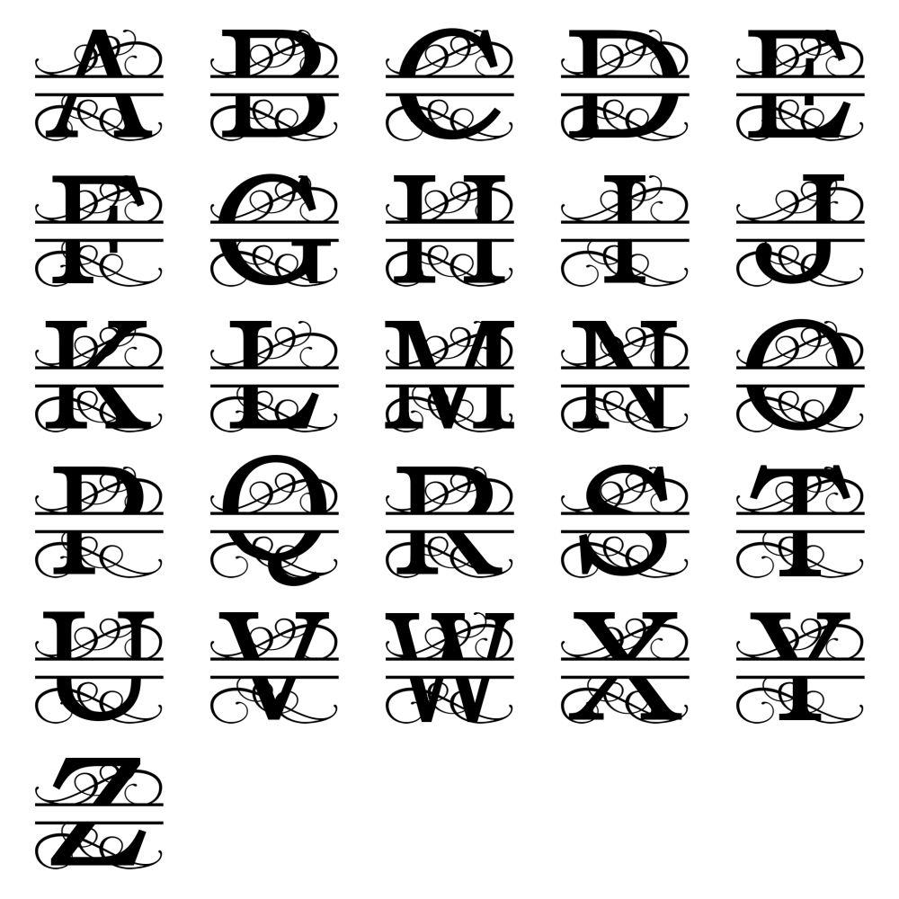 Alphabet Split Wall Decor - Metal Wall Art