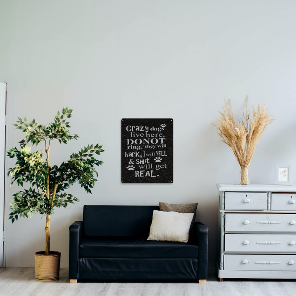 Crazy Dogs - Metal Wall Art