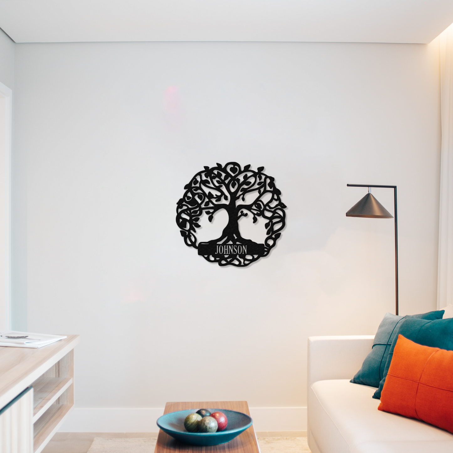 Tree Of Life Monogram - Metal Wall Art