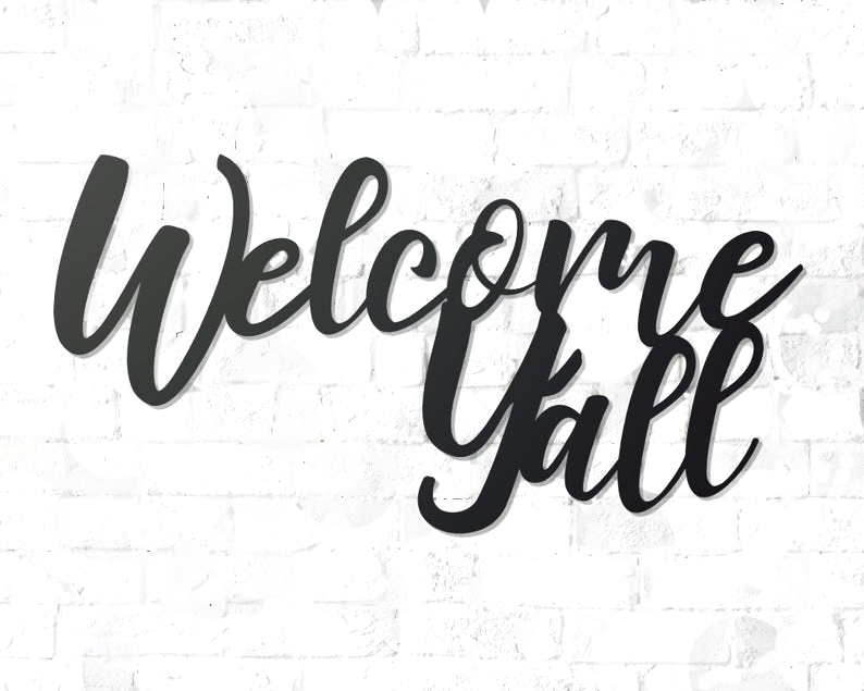 Welcome Y'all - Metal Wall Art