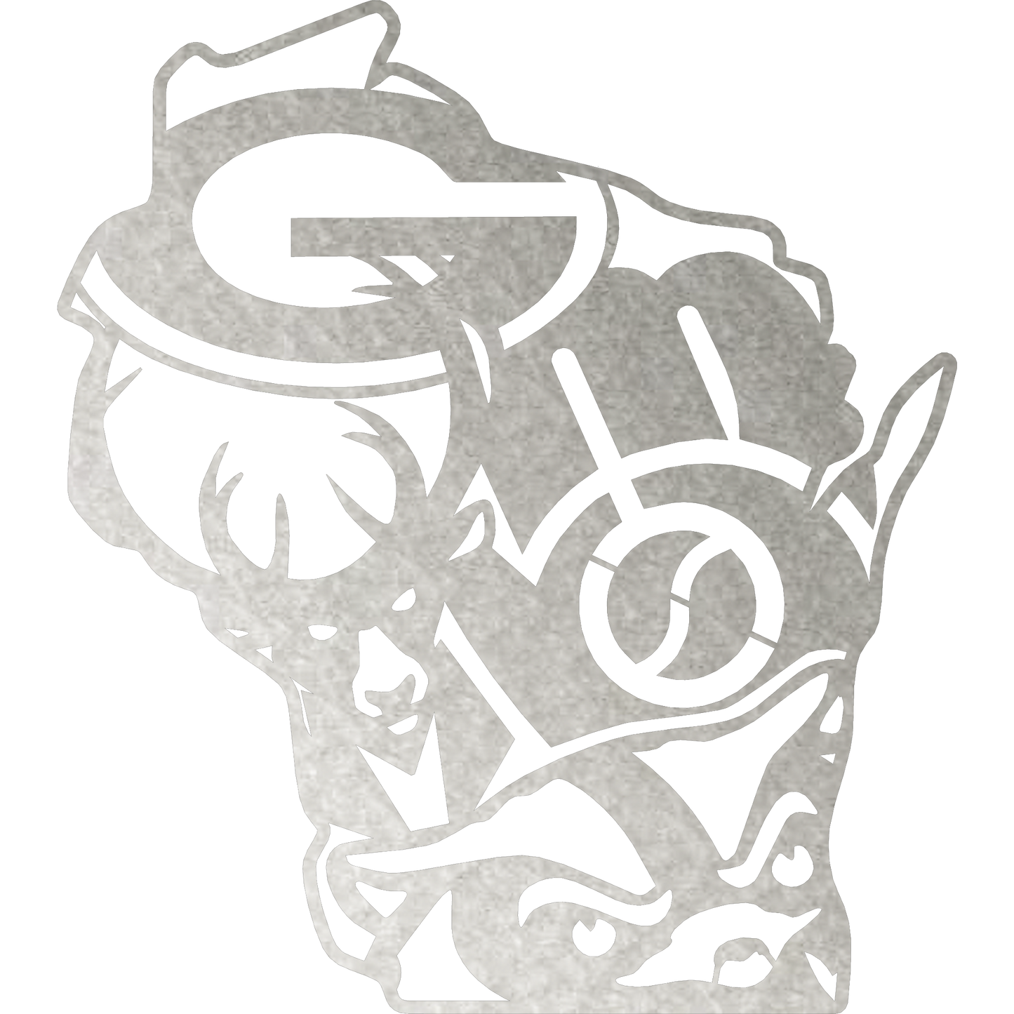 Wisconsin Sports Sign - Metal Wall Art Hammer Silver - Badger Steel USA