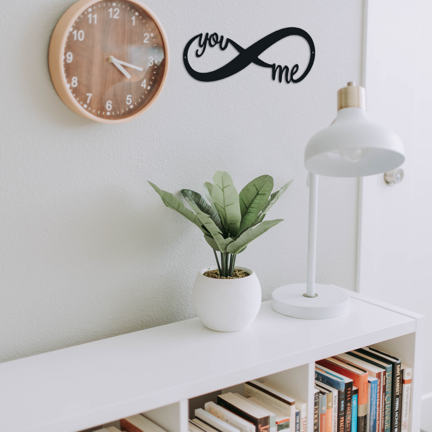 You and Me Infinity - Metal Wall Art - On top of the book Shelf - Badger Steel USA