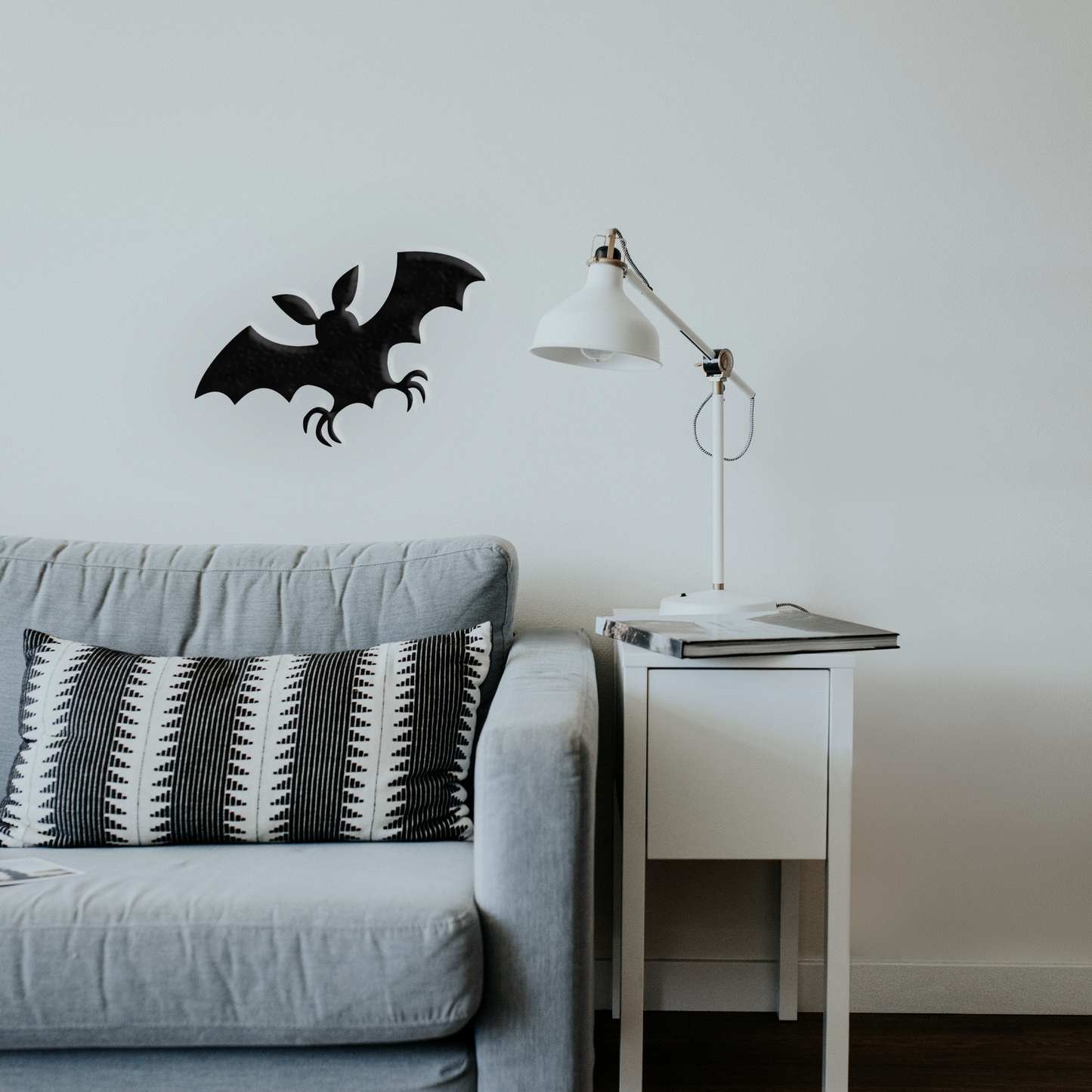 Bat With Sharp Ears - Metal Wall Art - With Background - Badger Steel Usa