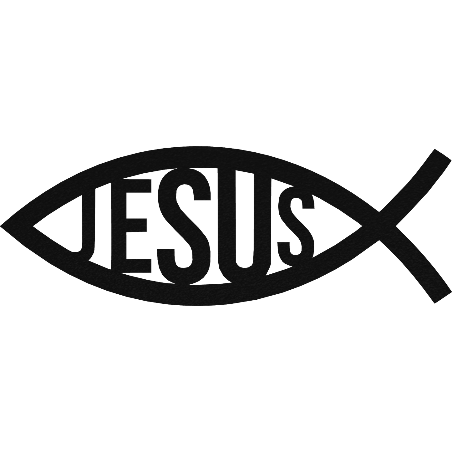 jesus fish metal wall art black badger steel usa