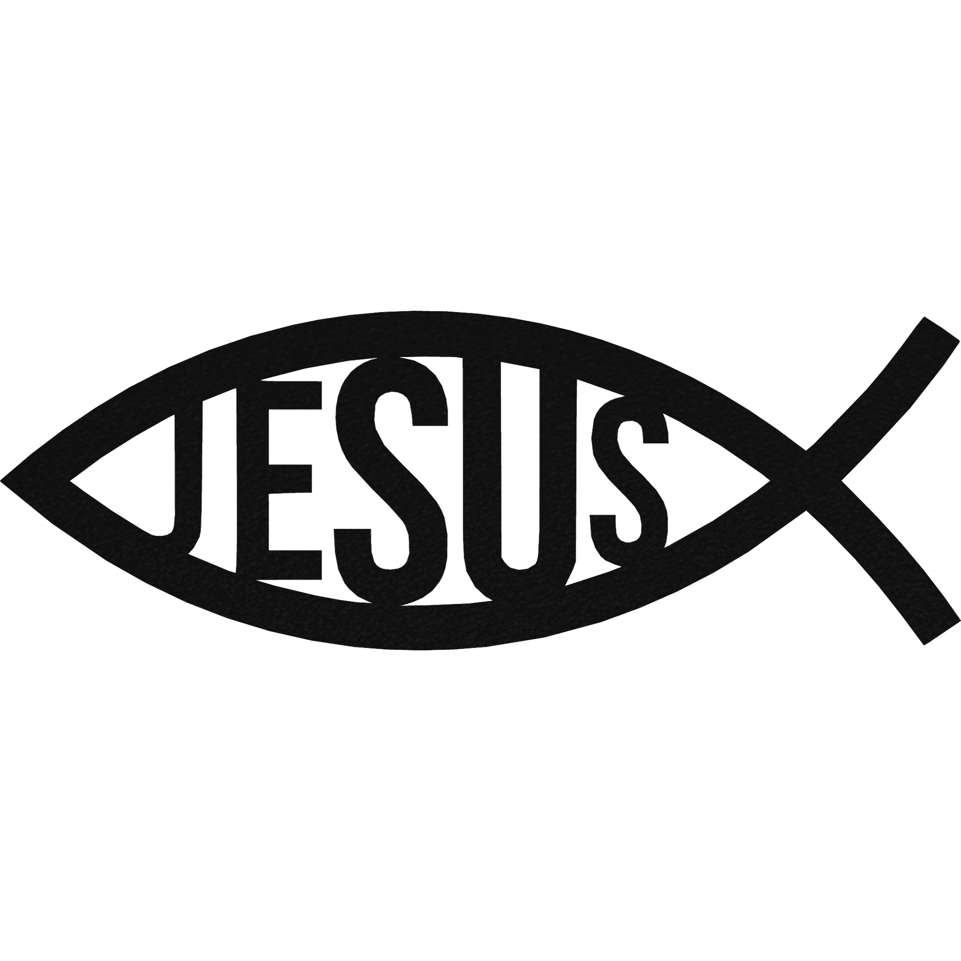 jesus fish metal wall art black badger steel usa