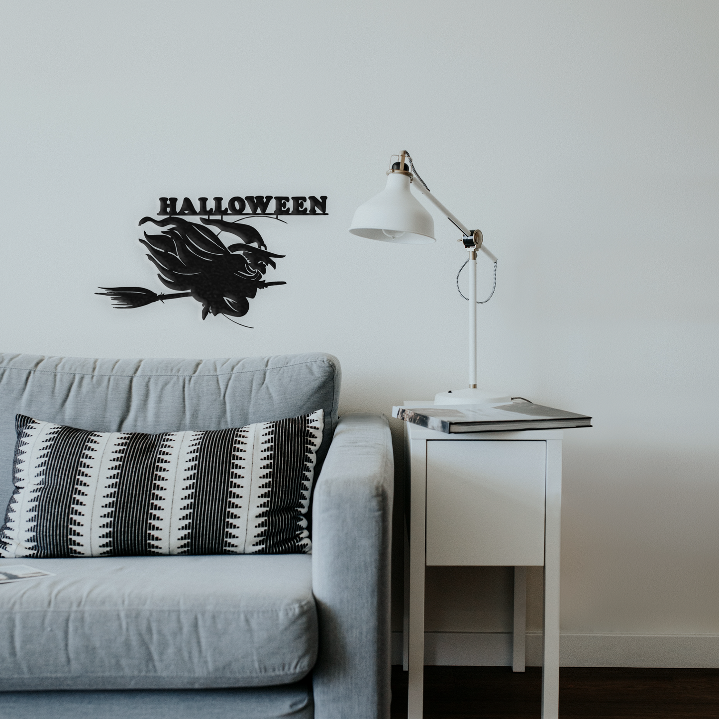 Witch Halloween - Metal Wall Art - With Background - Badger Steel Usa