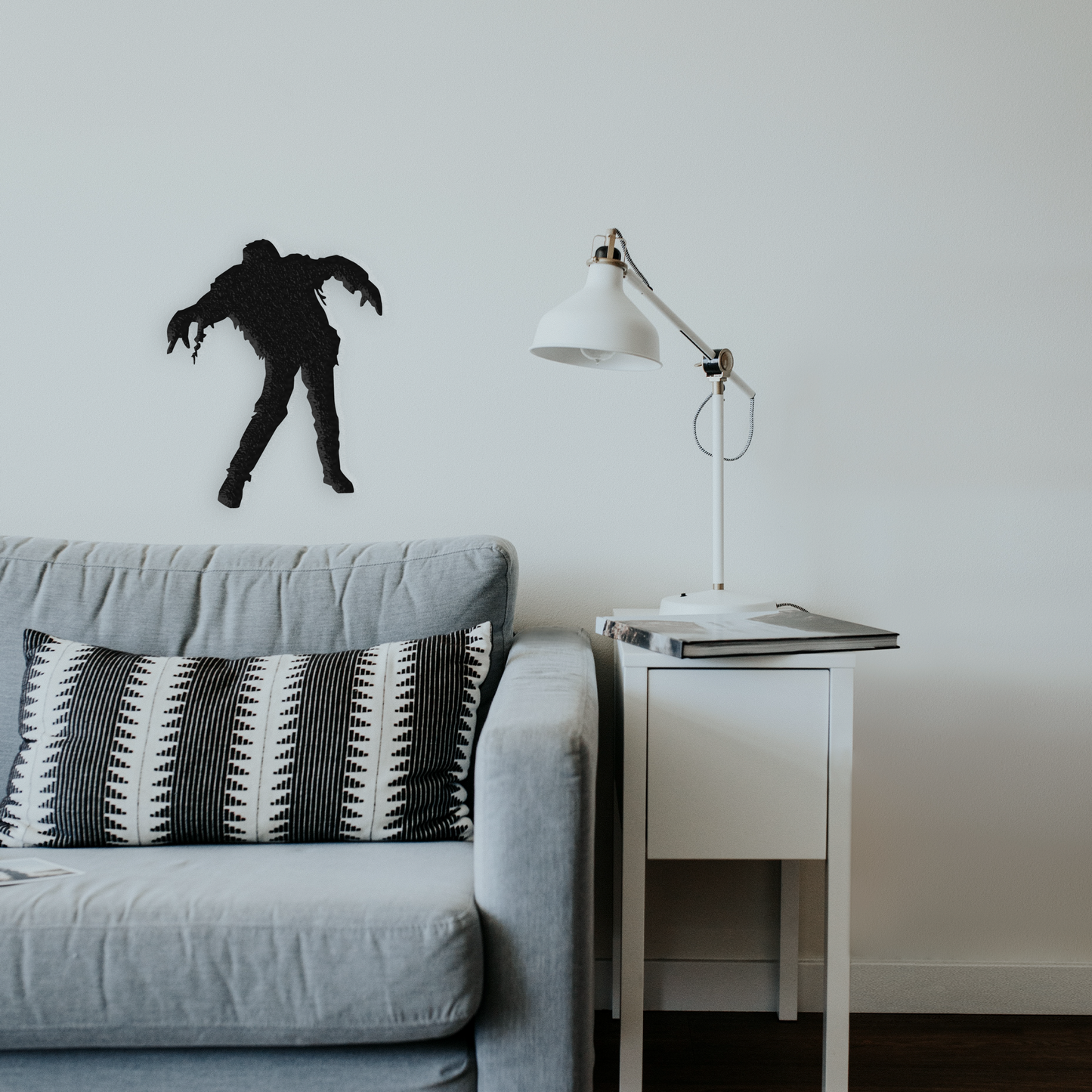 Zombie - Metal Wall Art - With Background - Badger Steel Usa