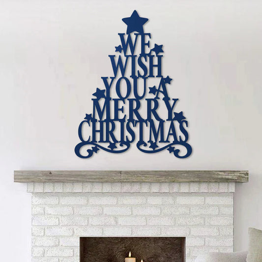 We Wish You a Merry Christmas - Metal Wall Art