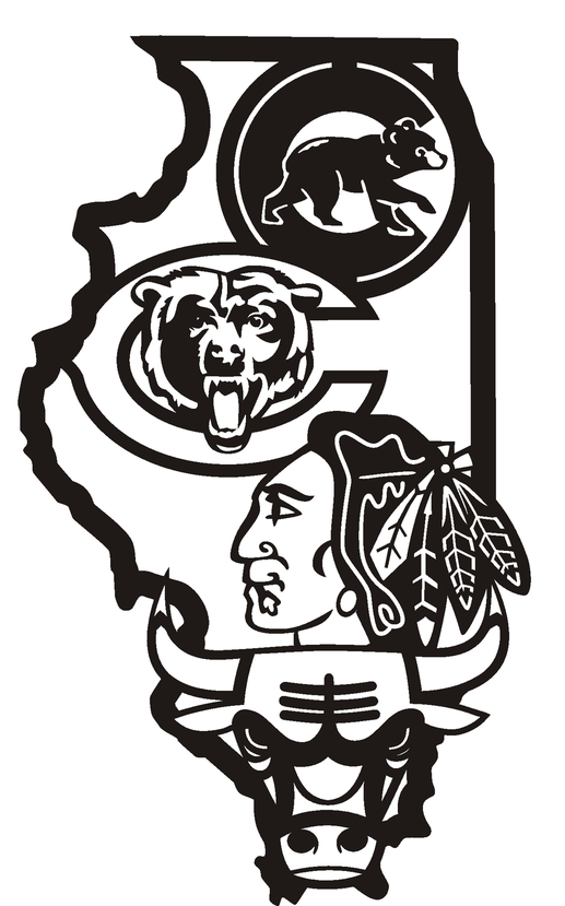 Illinois Sports Blackhawks- Metal Wall Art