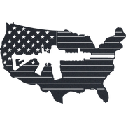 AR 15 Flag - Metal Wall Art