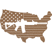 AR 15 Flag - Metal Wall Art
