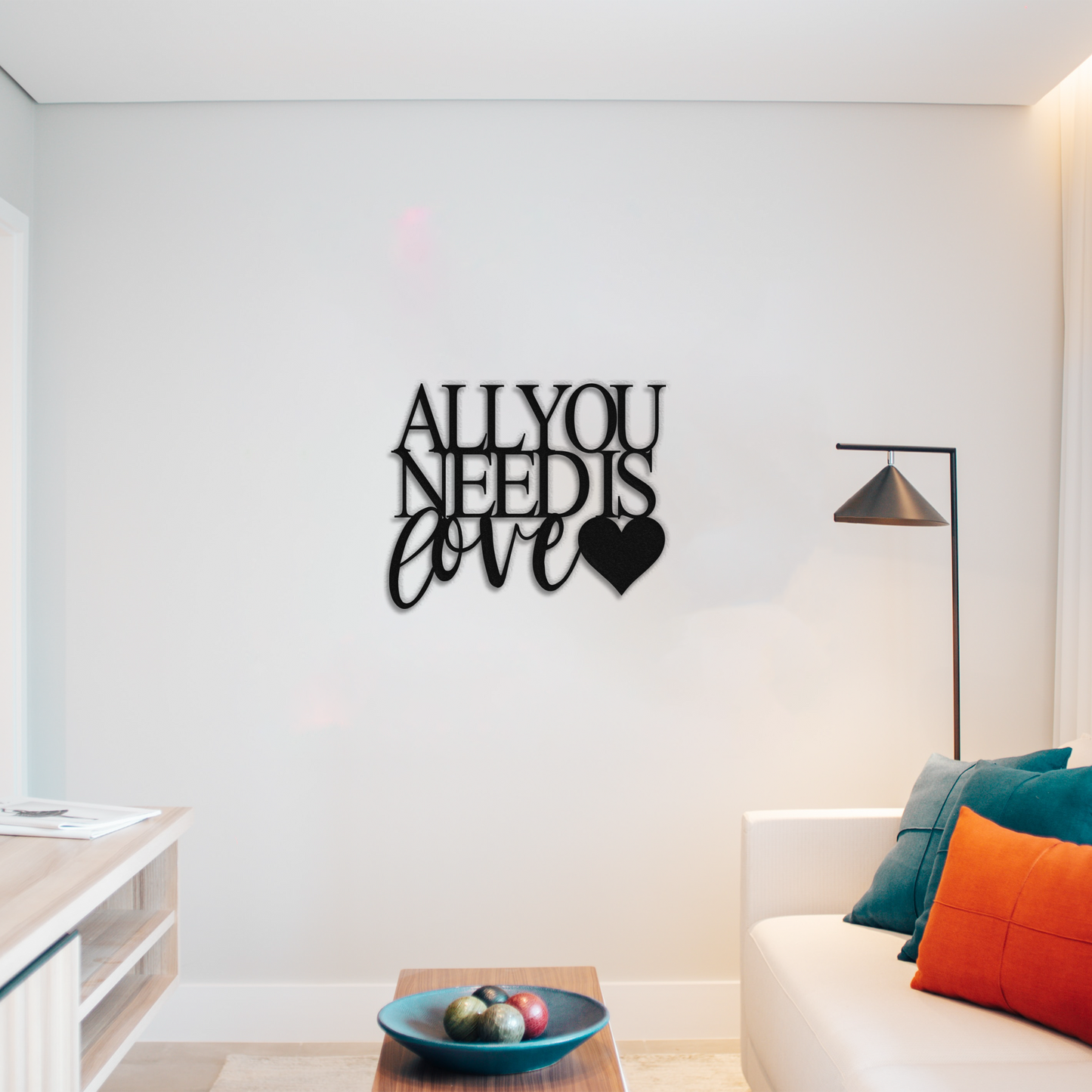 All You Need Is Love - Metal Wall Art