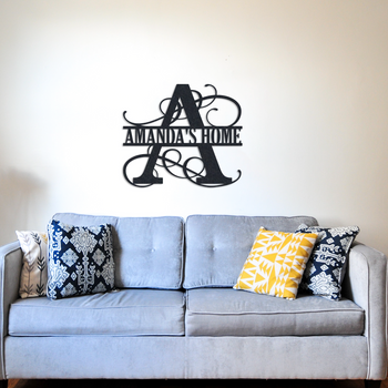 Alphabet Split Wall Decor - Metal Wall Art