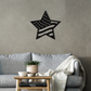 American Flag Star - Metal Wall Art
