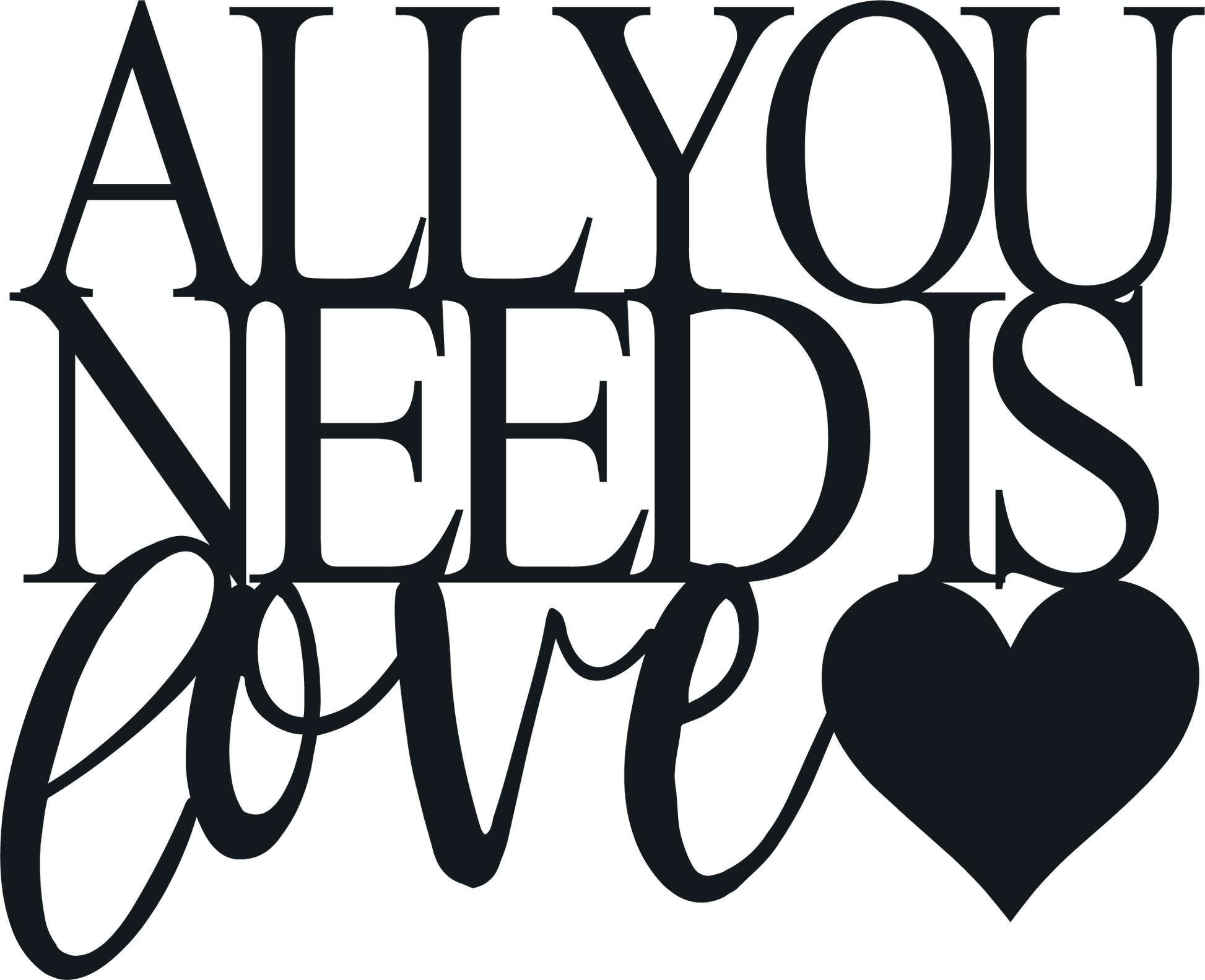 All You Need Is Love - Metal Wall Art - Badger Steel USA