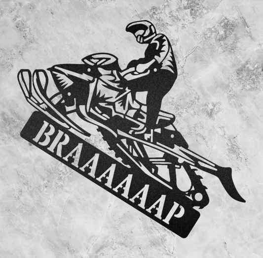 Snowmobile - Metal Wall Art