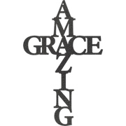 Amazing Grace Cross - Metal Wall Art